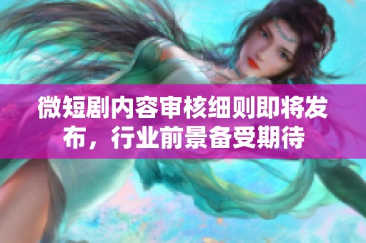 微短剧内容审核细则即将发布，行业前景备受期待