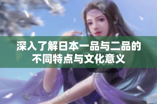 深入了解日本一品与二品的不同特点与文化意义