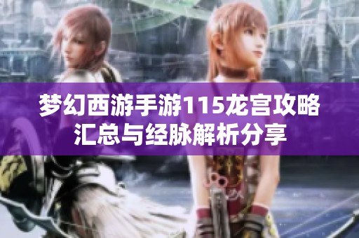 梦幻西游手游115龙宫攻略汇总与经脉解析分享
