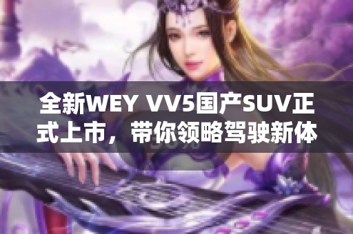 全新WEY VV5国产SUV正式上市，带你领略驾驶新体验