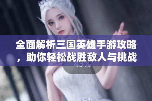 全面解析三国英雄手游攻略，助你轻松战胜敌人与挑战
