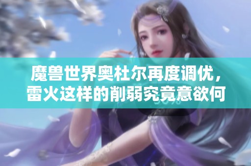 魔兽世界奥杜尔再度调优，雷火这样的削弱究竟意欲何为