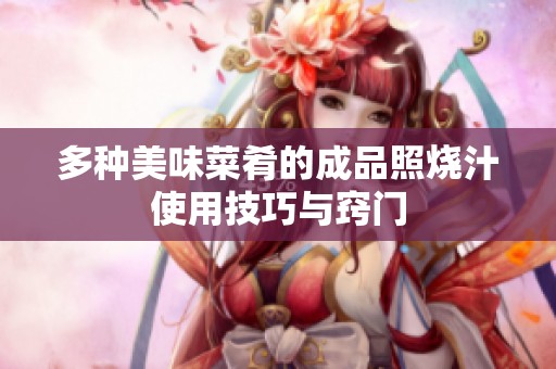 多种美味菜肴的成品照烧汁使用技巧与窍门