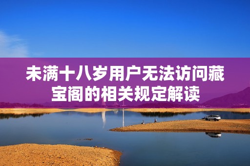 未满十八岁用户无法访问藏宝阁的相关规定解读