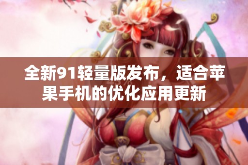 全新91轻量版发布，适合苹果手机的优化应用更新