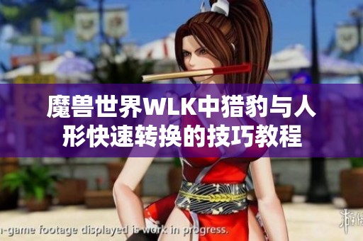 魔兽世界WLK中猎豹与人形快速转换的技巧教程