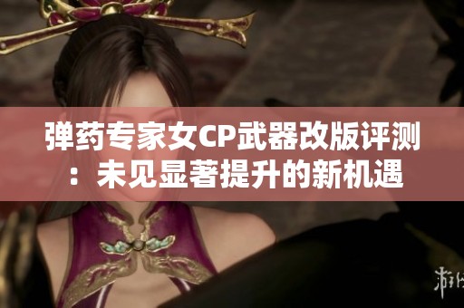 弹药专家女CP武器改版评测：未见显著提升的新机遇
