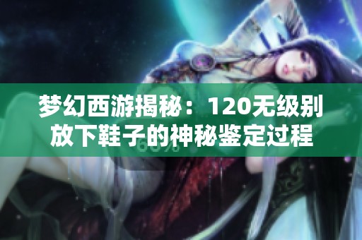 梦幻西游揭秘：120无级别放下鞋子的神秘鉴定过程