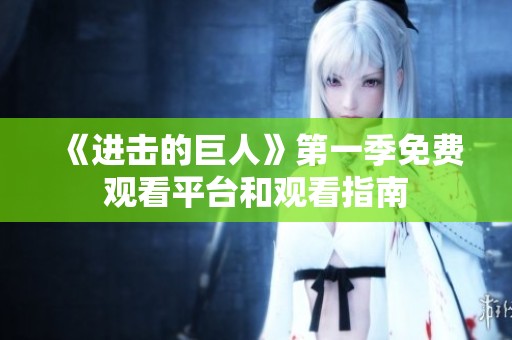 《进击的巨人》第一季免费观看平台和观看指南