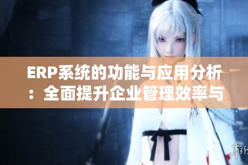 ERP系统的功能与应用分析：全面提升企业管理效率与协同能力