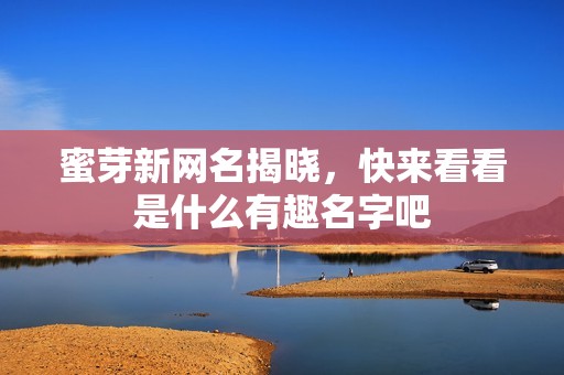 蜜芽新网名揭晓，快来看看是什么有趣名字吧