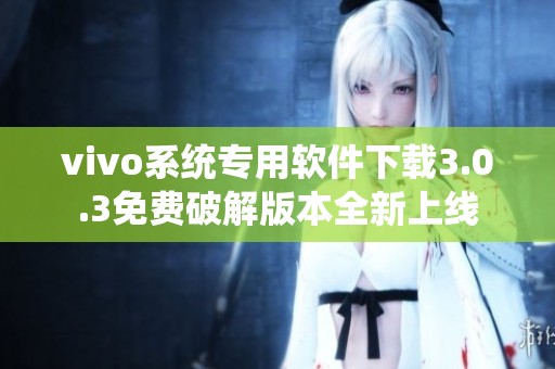 vivo系统专用软件下载3.0.3免费破解版本全新上线