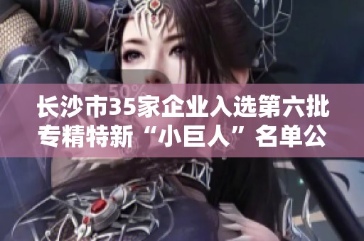 长沙市35家企业入选第六批专精特新“小巨人”名单公示