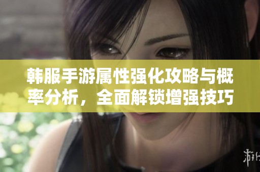 韩服手游属性强化攻略与概率分析，全面解锁增强技巧