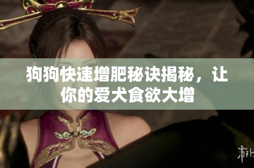 狗狗快速增肥秘诀揭秘，让你的爱犬食欲大增