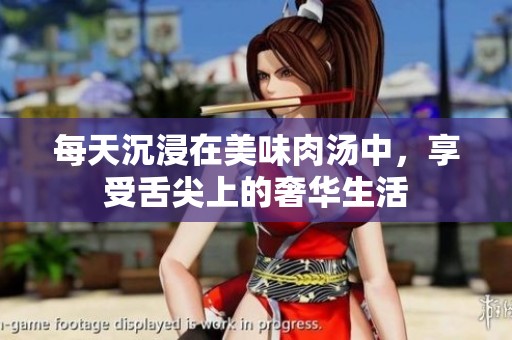 每天沉浸在美味肉汤中，享受舌尖上的奢华生活