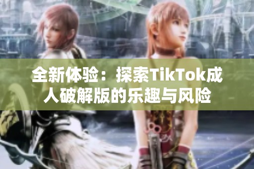 全新体验：探索TikTok成人破解版的乐趣与风险