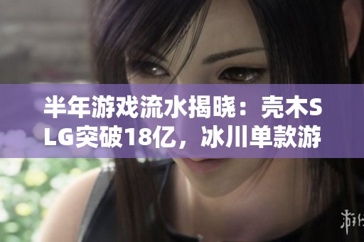 半年游戏流水揭晓：壳木SLG突破18亿，冰川单款游戏表现亮眼