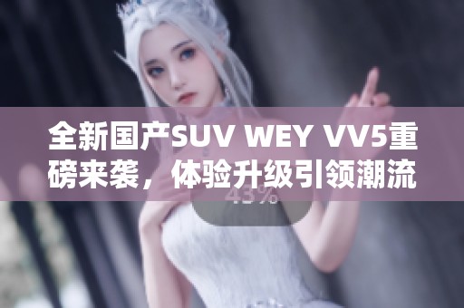 全新国产SUV WEY VV5重磅来袭，体验升级引领潮流