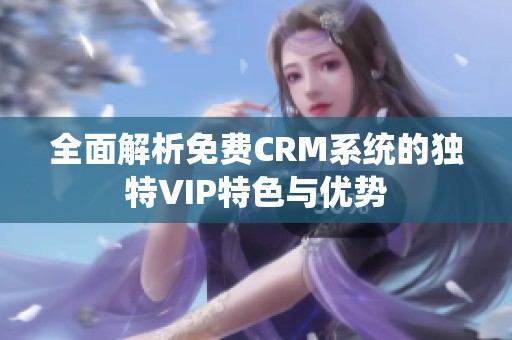 全面解析免费CRM系统的独特VIP特色与优势