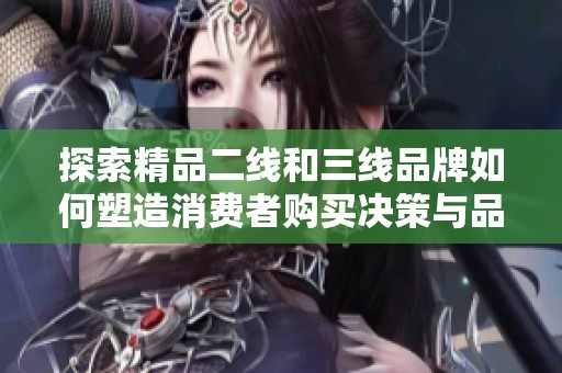 探索精品二线和三线品牌如何塑造消费者购买决策与品牌认同