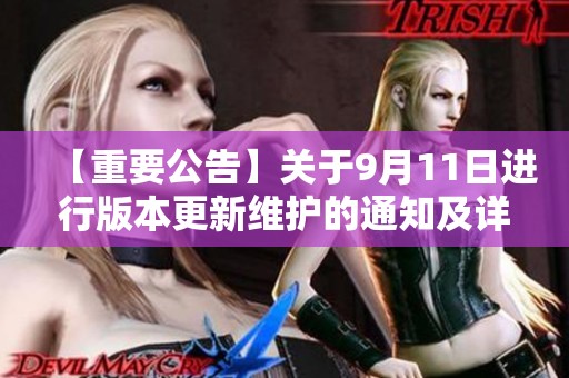【重要公告】关于9月11日进行版本更新维护的通知及详情说明