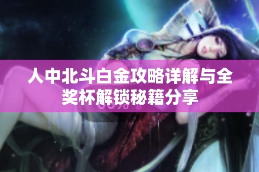 人中北斗白金攻略详解与全奖杯解锁秘籍分享