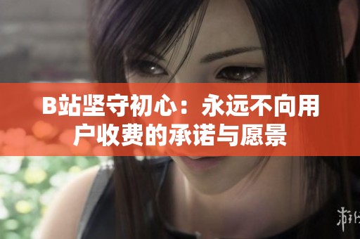 B站坚守初心：永远不向用户收费的承诺与愿景