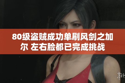 80级盗贼成功单刷风剑之加尔 左右脸都已完成挑战