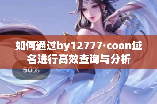 如何通过by12777·coon域名进行高效查询与分析