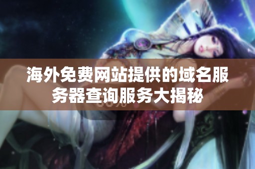 海外免费网站提供的域名服务器查询服务大揭秘