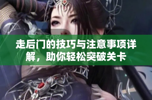 走后门的技巧与注意事项详解，助你轻松突破关卡
