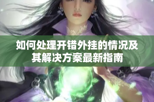 如何处理开错外挂的情况及其解决方案最新指南