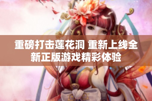 重磅打击莲花洞 重新上线全新正版游戏精彩体验