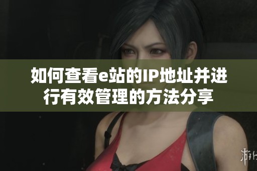 如何查看e站的IP地址并进行有效管理的方法分享