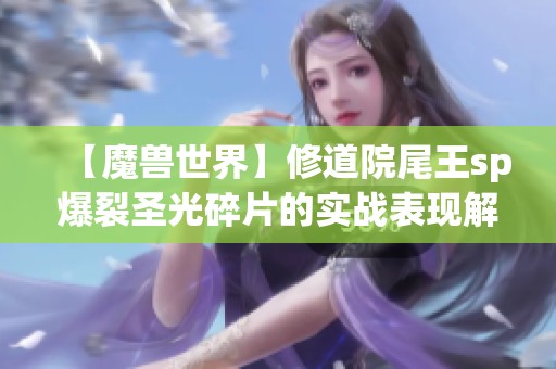【魔兽世界】修道院尾王sp爆裂圣光碎片的实战表现解析