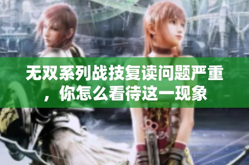 无双系列战技复读问题严重，你怎么看待这一现象
