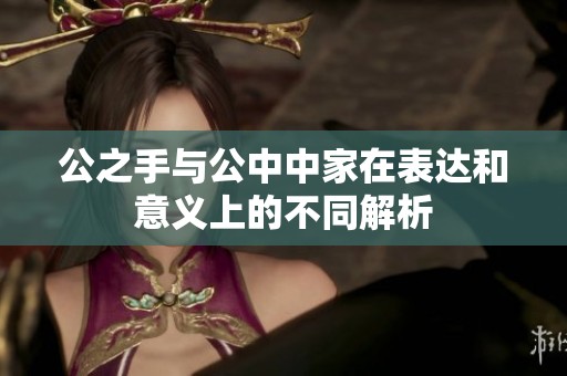 公之手与公中中家在表达和意义上的不同解析