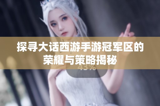 探寻大话西游手游冠军区的荣耀与策略揭秘