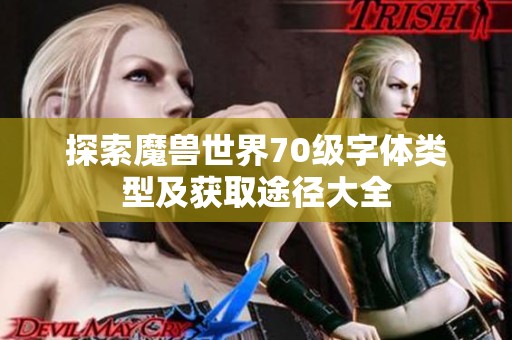 探索魔兽世界70级字体类型及获取途径大全