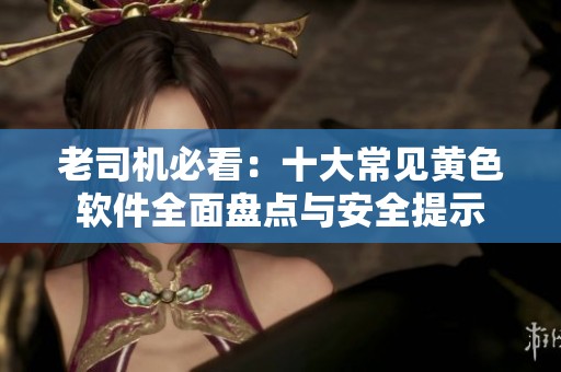 老司机必看：十大常见黄色软件全面盘点与安全提示