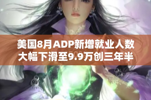 美国8月ADP新增就业人数大幅下滑至9.9万创三年半新低