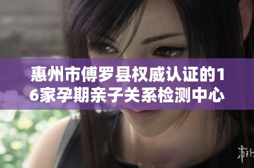 惠州市傅罗县权威认证的16家孕期亲子关系检测中心推荐