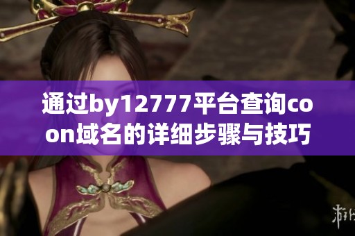 通过by12777平台查询coon域名的详细步骤与技巧