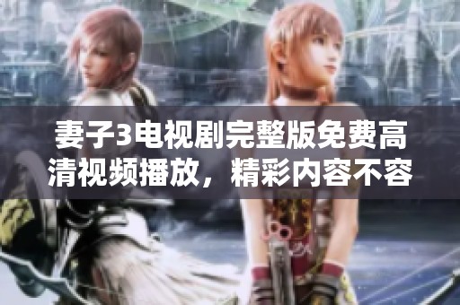 妻子3电视剧完整版免费高清视频播放，精彩内容不容错过