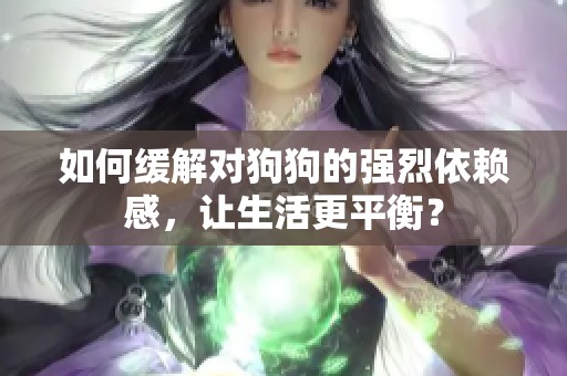 如何缓解对狗狗的强烈依赖感，让生活更平衡？