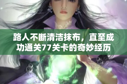 路人不断清洁抹布，直至成功通关77关卡的奇妙经历