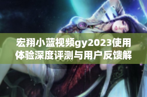 宏翔小蓝视频gy2023使用体验深度评测与用户反馈解析