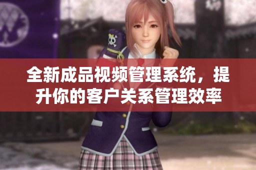 全新成品视频管理系统，提升你的客户关系管理效率