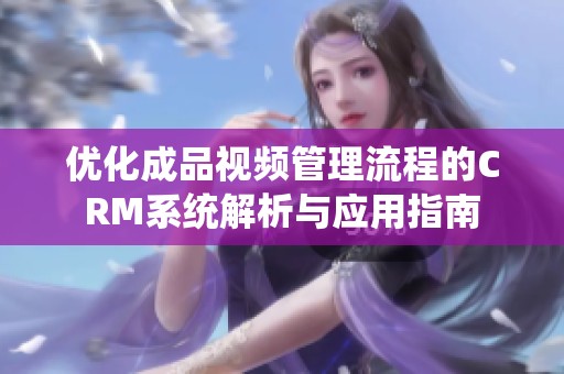 优化成品视频管理流程的CRM系统解析与应用指南